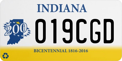 IN license plate 019CGD