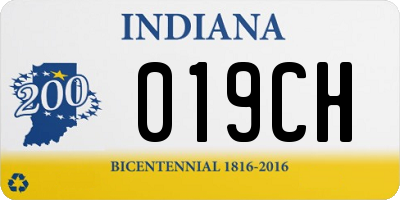 IN license plate 019CH