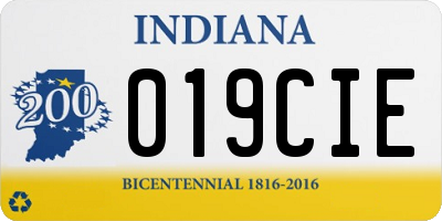 IN license plate 019CIE