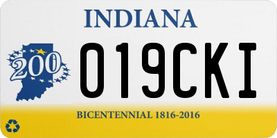 IN license plate 019CKI