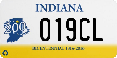 IN license plate 019CL