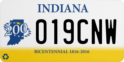 IN license plate 019CNW