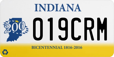 IN license plate 019CRM