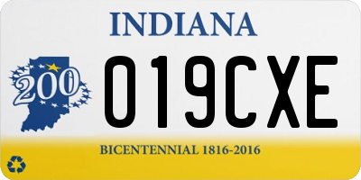 IN license plate 019CXE