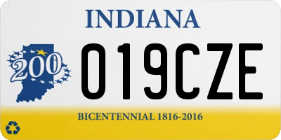 IN license plate 019CZE