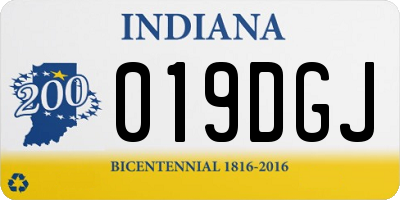 IN license plate 019DGJ