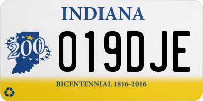 IN license plate 019DJE