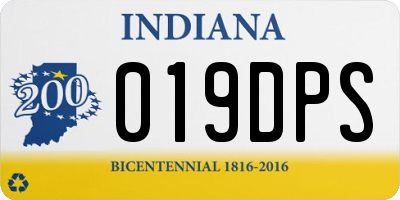 IN license plate 019DPS