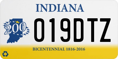 IN license plate 019DTZ