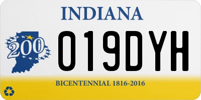 IN license plate 019DYH