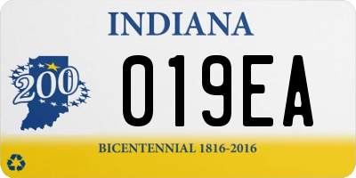 IN license plate 019EA