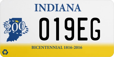 IN license plate 019EG