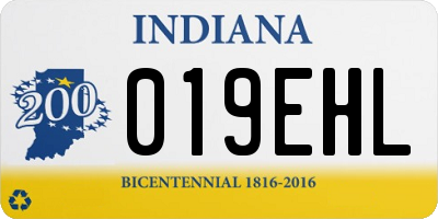 IN license plate 019EHL