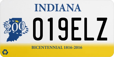 IN license plate 019ELZ