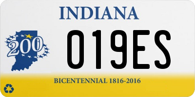 IN license plate 019ES