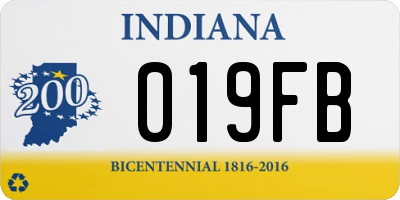 IN license plate 019FB