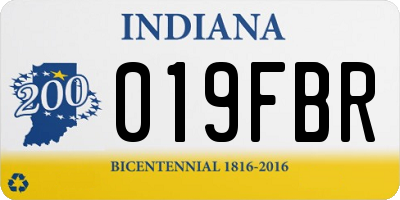 IN license plate 019FBR