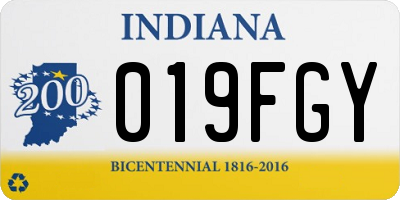 IN license plate 019FGY
