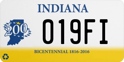 IN license plate 019FI