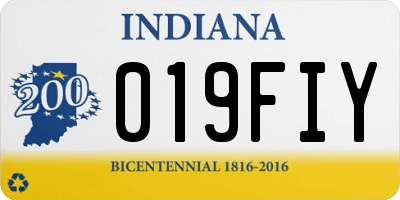 IN license plate 019FIY