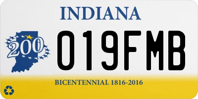 IN license plate 019FMB