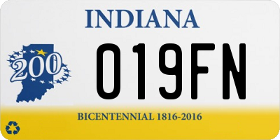 IN license plate 019FN