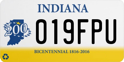 IN license plate 019FPU