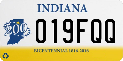IN license plate 019FQQ
