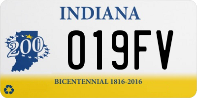 IN license plate 019FV