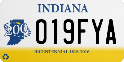 IN license plate 019FYA