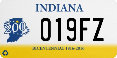 IN license plate 019FZ