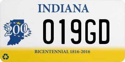 IN license plate 019GD