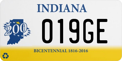 IN license plate 019GE