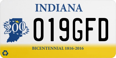 IN license plate 019GFD
