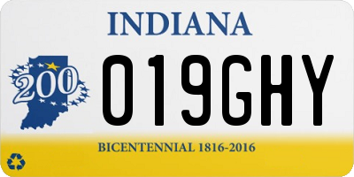 IN license plate 019GHY