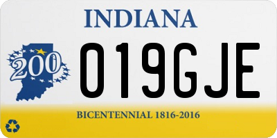 IN license plate 019GJE