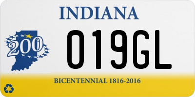 IN license plate 019GL