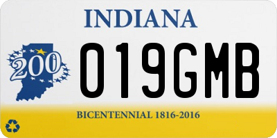 IN license plate 019GMB
