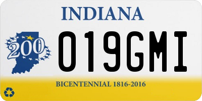 IN license plate 019GMI