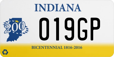 IN license plate 019GP