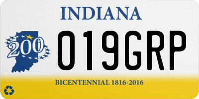 IN license plate 019GRP