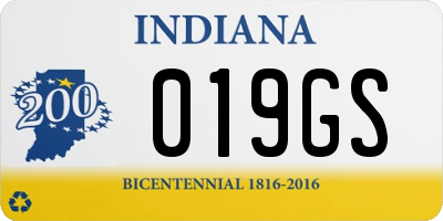 IN license plate 019GS