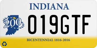 IN license plate 019GTF