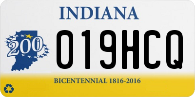 IN license plate 019HCQ