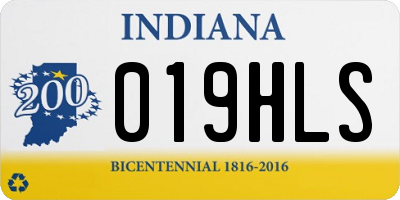 IN license plate 019HLS