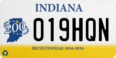 IN license plate 019HQN