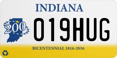 IN license plate 019HUG