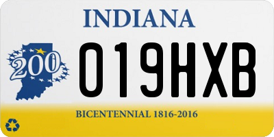 IN license plate 019HXB