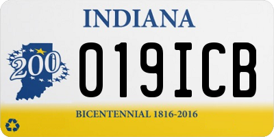 IN license plate 019ICB