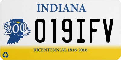 IN license plate 019IFV